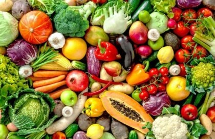 Fruits et légumes colorés